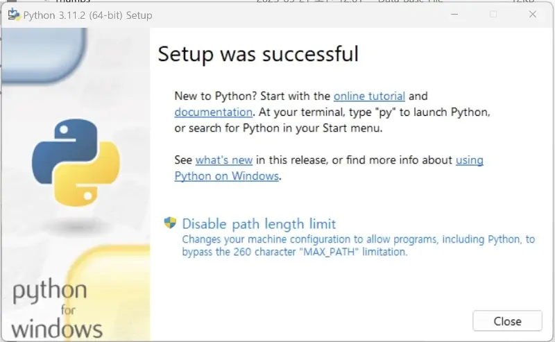 Python instalado