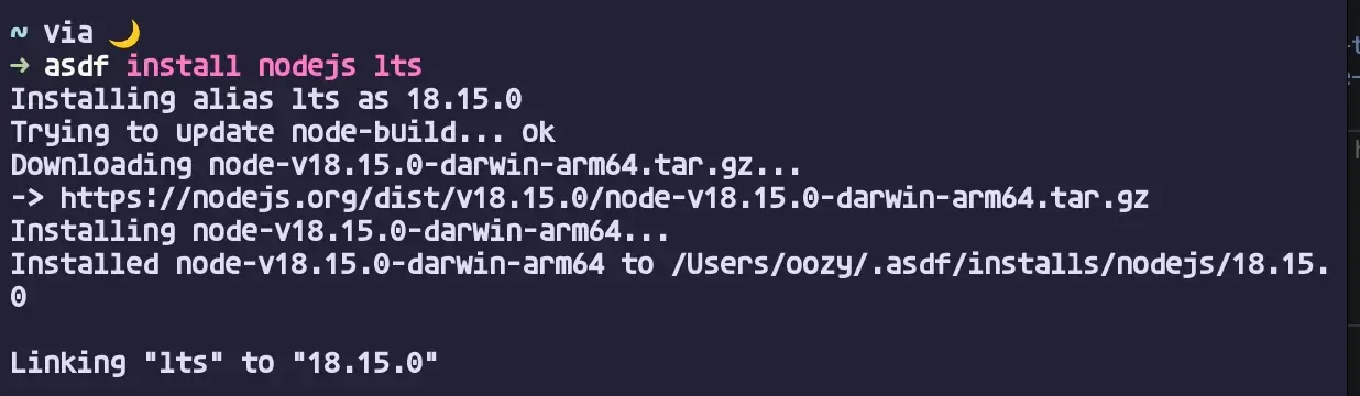 Install the latest LTS version